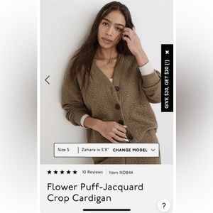 Madewell Crop Cardigan